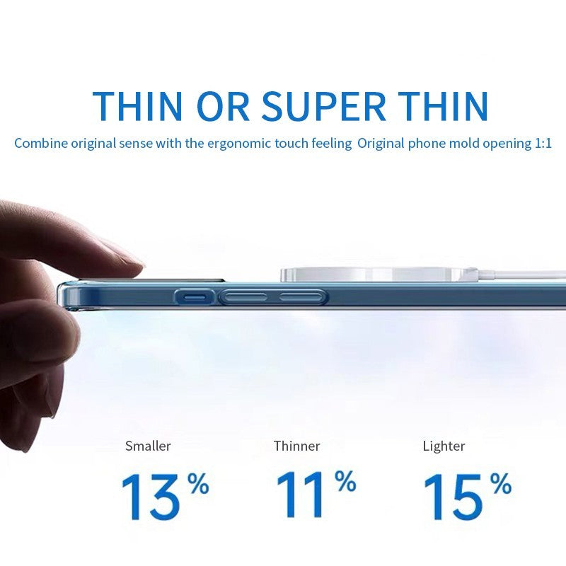Magnetic Phone Case Anti-drop Transparent Protective Cover