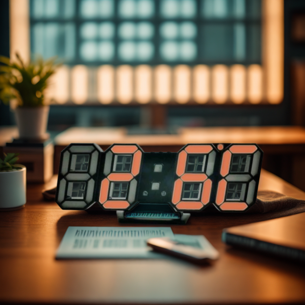 3D LED Wall Digital Clock