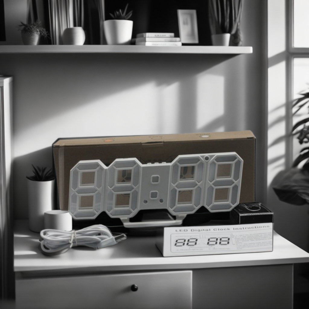 3D LED Wall Digital Clock